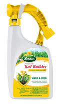 Scotts Liquid Turf Builder With Plus 2 Weed Control, 32 Fl. Oz. | Liquid Weed Killer And Grass Fertilizer, Hose-End Applicator