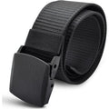 Shavit Mens Nylon Belt With Plastic Buckle, Work Web Belt For Men, Casual Adjustable Military Canvas Belts, Tsa Approved - Nickel Free - Non Metal Airport Friendly, Tsa Plastic Belts For Men Black