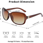 Madison Avenue 2 Pack Classic Vintage Sunglasses for Women, Fashion Sun Glasses with UV400 Protection 2pack-black/Brown