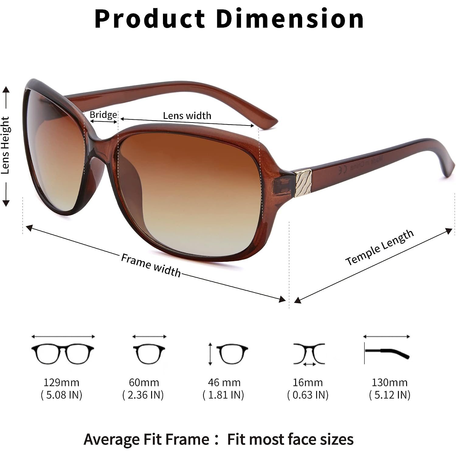 Madison Avenue 2 Pack Classic Vintage Sunglasses for Women, Fashion Sun Glasses with UV400 Protection 2pack-black/Brown