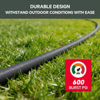Garden Hose 25Ft, Made Of Tpu(Not Pvc), Ultra-Light & Flexible Water Hose, Non-Shrinking, Easy To Store, Drinking Water Safe Material, All-Weather, Black&Gray