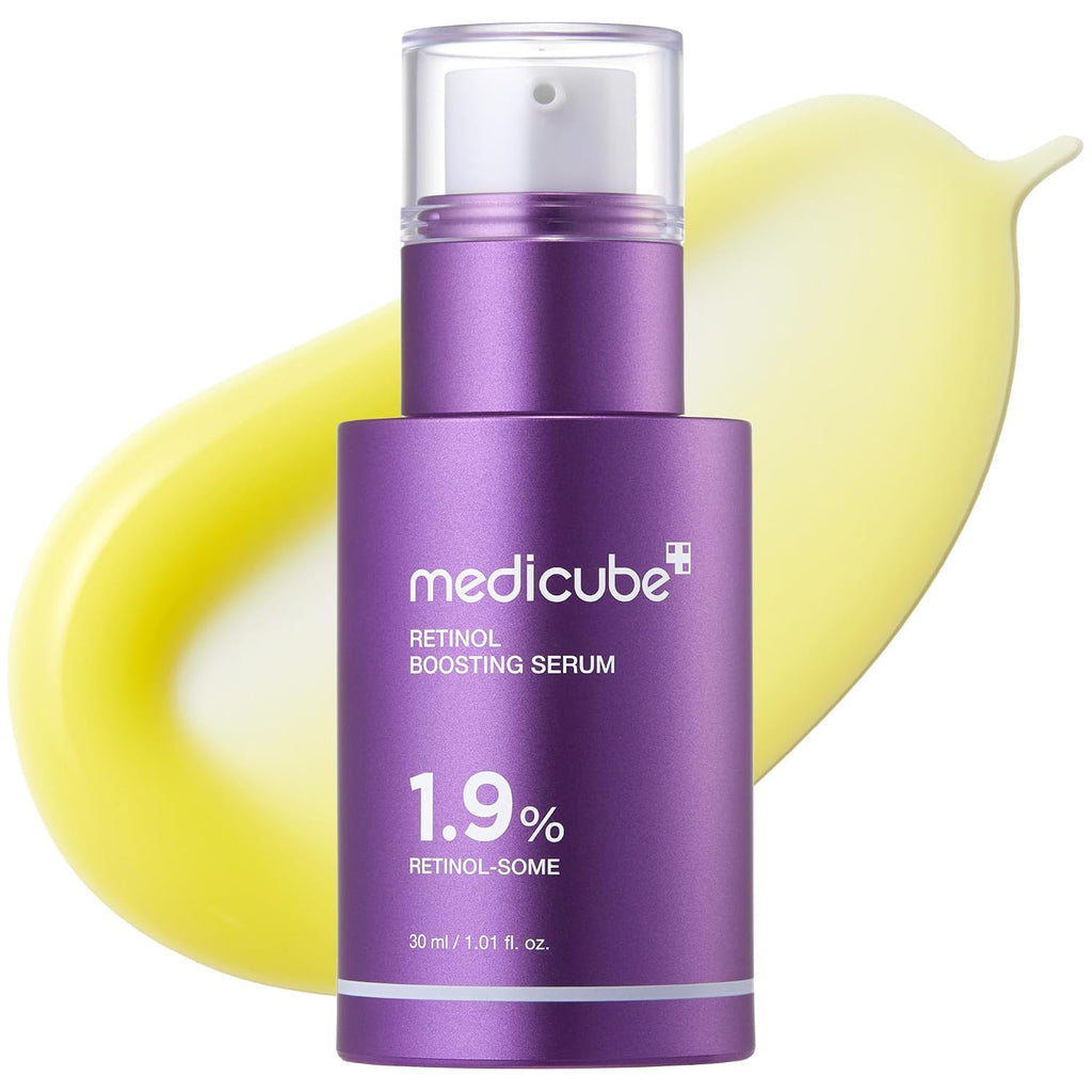 Medicube Retinol Boosting Serum | Intensive Firming, Hydration & Plumping Care With Retinol, Peptides & Vitamins | Pore-Refining, Smooth Radiant Skin | Korean Skincare, 1.01 Fl. Oz