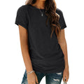 Women's Soft Basic Short Sleeve T-Shirt, Round Neck Tops Summer Casual Tee for Spring Shirts Clothes Everyday Wear