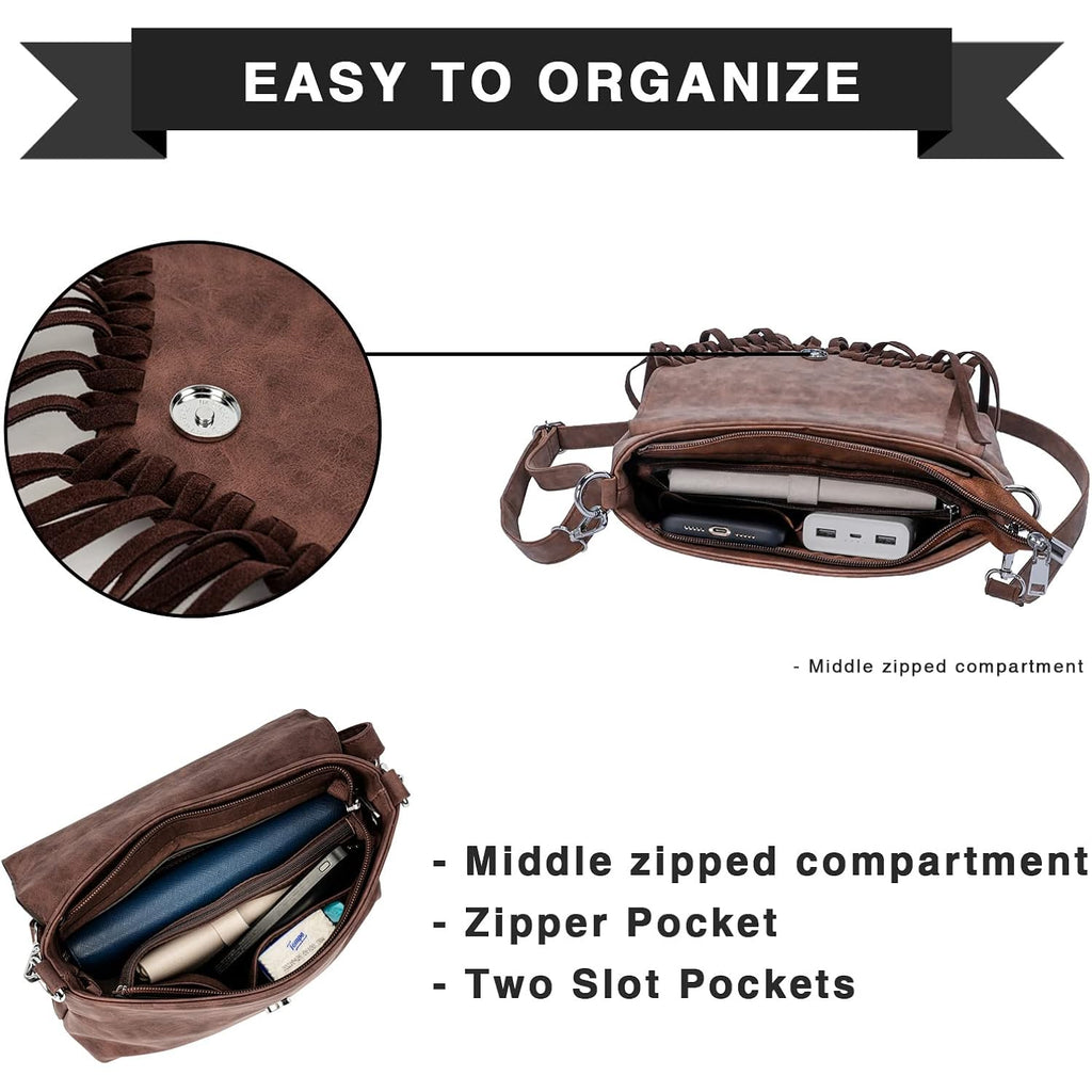 Small Crossbody Bags For Women Crossbody Handbag Fringe Purse Tassel Shoulder Bag Turquoise Concho Wallet