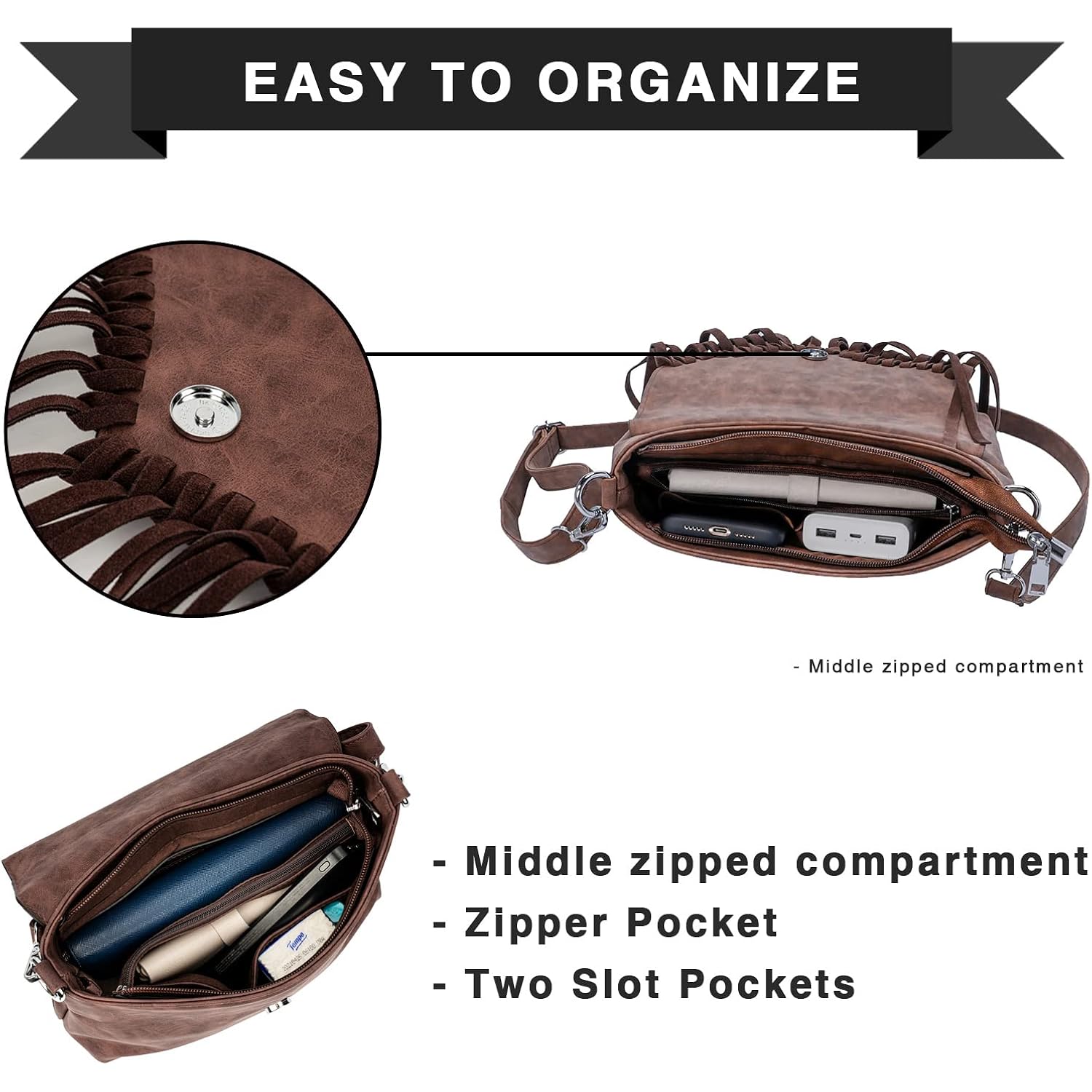 Small Crossbody Bags For Women Crossbody Handbag Fringe Purse Tassel Shoulder Bag Turquoise Concho Wallet