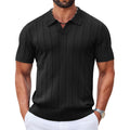 Coofandy Mens Polo Shirts Short Sleeve V Neck Knit Shirts For Men Casual Old Money Clothes Mens Golf Shirt