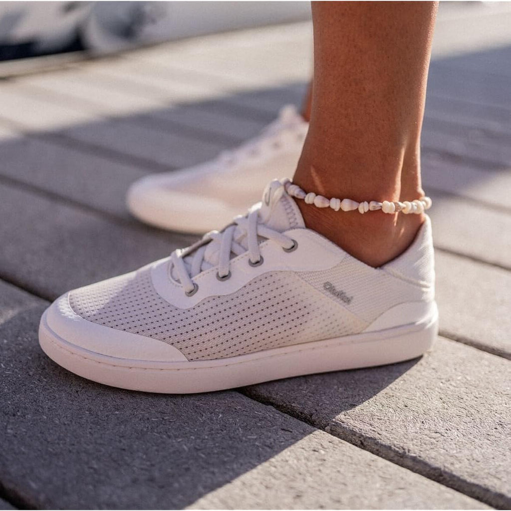 Olukai Kahakai Women'S Waterproof Leather Athletic Sneakers, Versatile Lace-Up Shoes With Drop-In Heel, Water Resistant & Supportive, All-Day Comfort