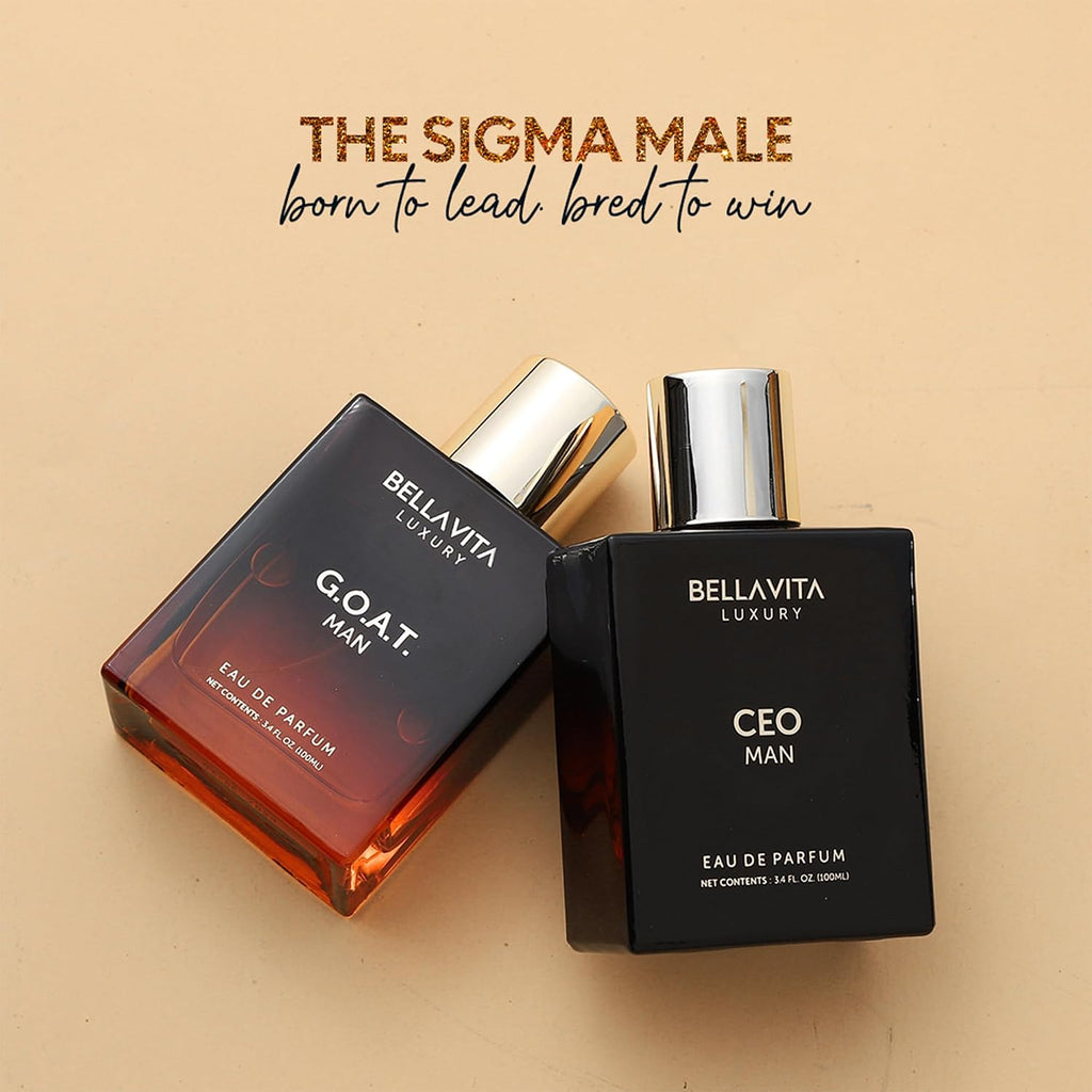 Bellavita Luxury Sigma Male (Ceo Man & Goat Man) Perfume Cologne For Men 2X100Ml Combo | Gift For Father'S Day | Cologne With Lemon, Lavender, Tonka & Agarwood Perfume