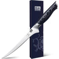 Shan Zu 7 Inch Fillet Knife, Japanese Super Steel Boning Knife, Professional Ultra Sharp Fish Knife With K133 Ergonomic Handle, Black Tortoise Genbu Series