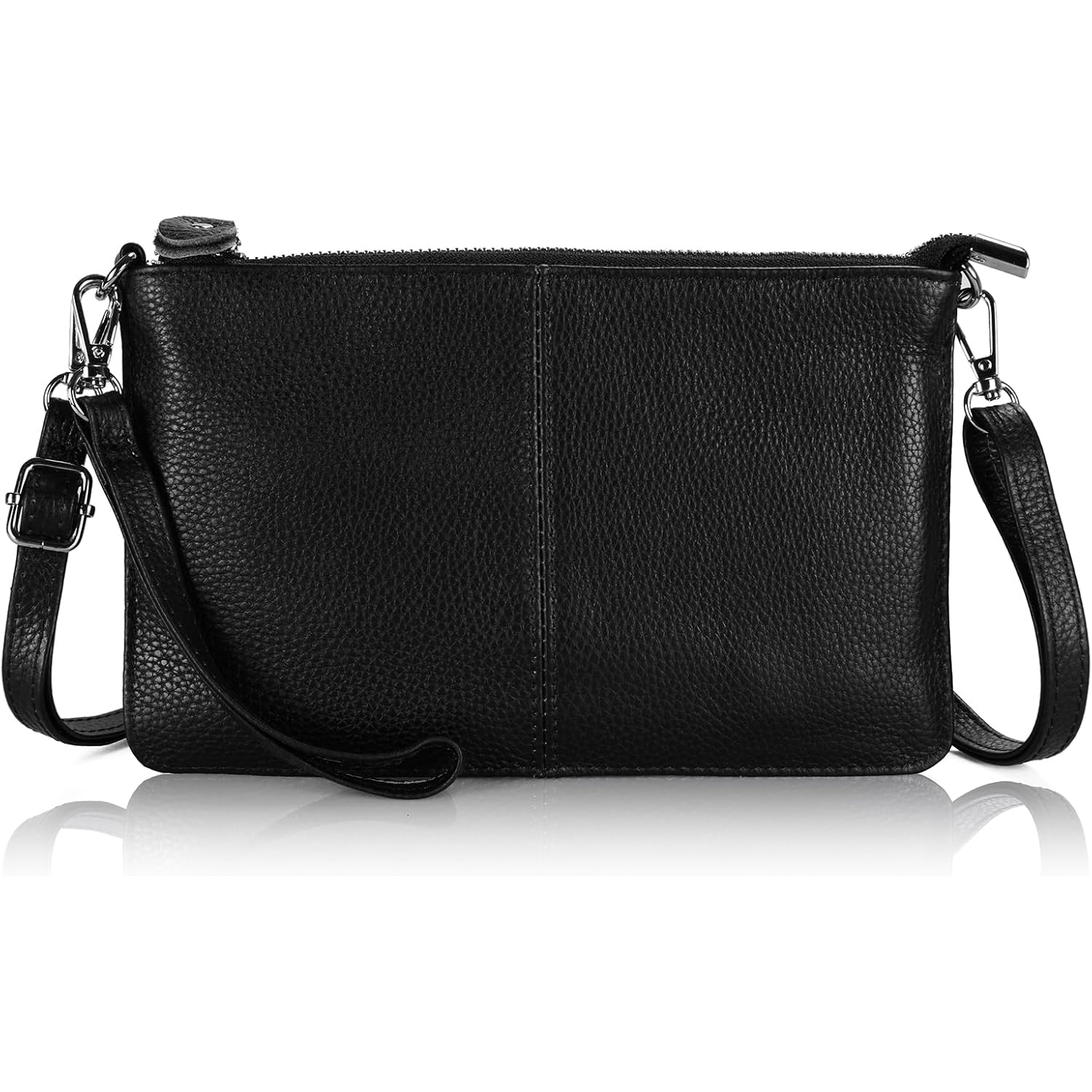 befen Genuine Leather Wristlet Clutch Wallet Purses Small Crossbody Bags for Women with RFID Blocking Card Slots