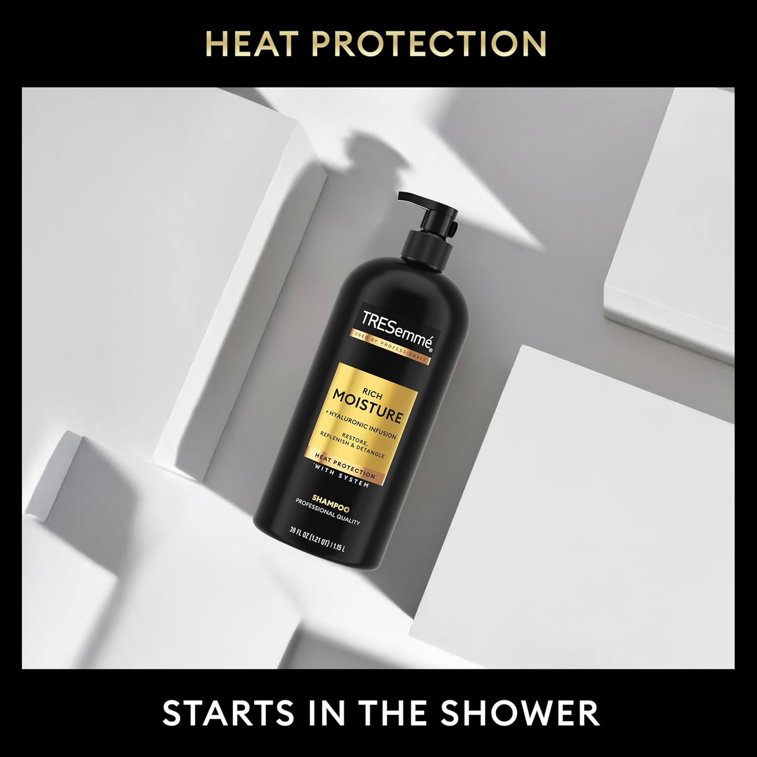 TRESemmé Rich Moisture Hydrating Shampoo with Pump for Dry Hair Formulated With Pro Style Technology 39 Fl Oz