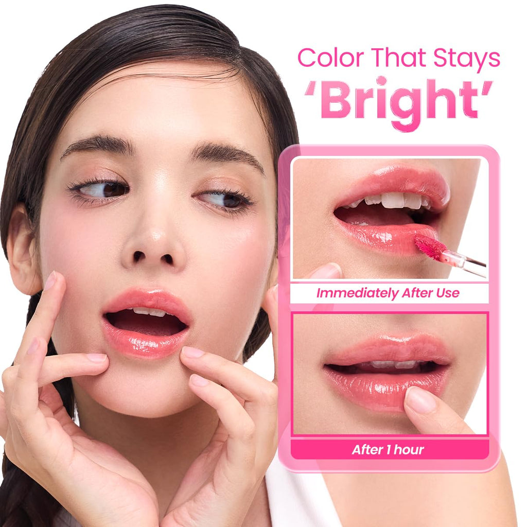 Peripera Mood Glowy Tint, Watery Glow Finish, Buildable Fresh Color, Lightweight, Long-Lasting, Non-Sticky, Korean Lip Tint (09 ROSE IN MIND)