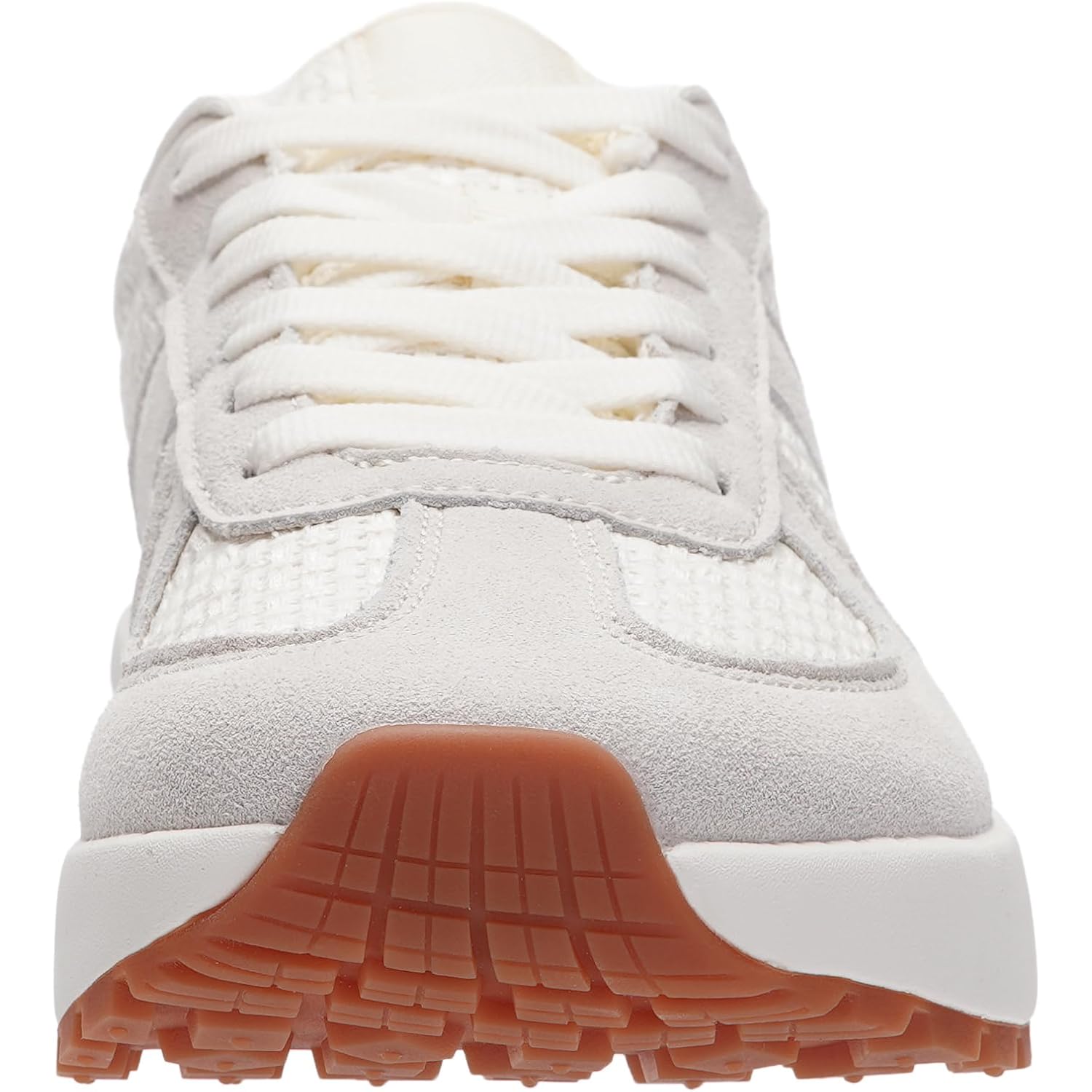 WHITIN Women's Wide Toe Box Retro Patchwork Sneaker | Cushion Support | Width Walking Shoes