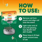 Off! Backyard Mosquito Repellent Coil Refills, Perfect For Outdoor Patios Country Fresh Scent, 6 Count