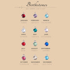 Birthstone Necklace for Mom Jewelry for Women Grandma Necklace Personalized Mothers Day gifs Necklace with 2 Children Kids Names -CIR-BSN