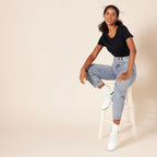 Women's Regular-Fit Short-Sleeve T-Shirt (Crewneck and V-Neck Options), Multipacks