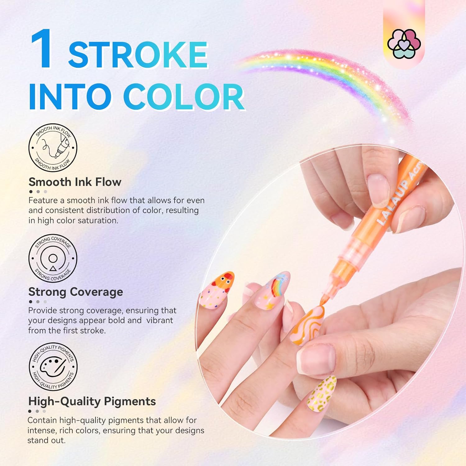 Saviland 12 Colors Nail Art Pens Set - 3D Nail Polish Pens Acrylic Paint Pens Nail Markers for Nail Art Drawing Painting Nail Point Dotting Liner Pen Manicure Tools Nail Design Kit Home Nail Salon DIY