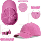 7 Pieces Unisex Vintage Washed Distressed Baseball Hat Baseball Cap Twill Adjustable Dad Hat