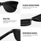 Polarized Sunglasses Womens Men - Classic Retro UV Protection Driving Sun Glasses A1blackg+chatc+pink