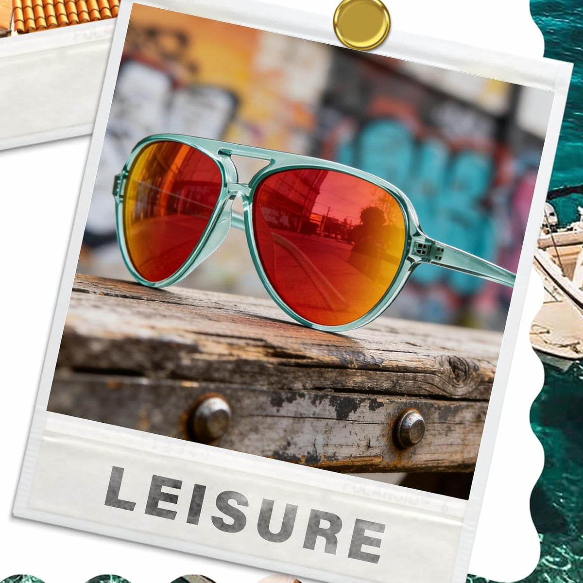 Polarized Aviator Sunglasses For Women Sporty Style Running Sun Glasses Tangle Free Frame Vintage Trendy Shades