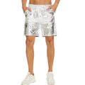 Zerbala Men'S Metallic Shorts Shiny Rave Shiny Sparkly Shorts With Pockets
