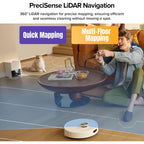 Roborock Q7 M5+ Robot Vacuum And Mop, Up To 7-9 Weeks Self-Empty, 10000Pa | Upgraded From Q5 Max+, Dual Anti-Tangle System For Pet Hair & Carpet, Precisense Lidar Navigation, App Control, White