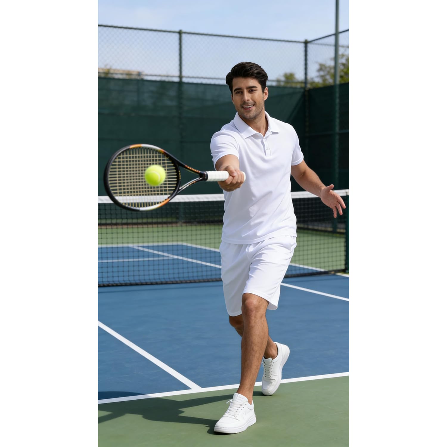 Men'S Performance Golf Polo Shirt Moisture Wicking Quick Dry Short Sleeve Polo Shirts For Men Casual Activewear