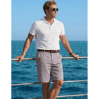 Coofandy Mens Shorts Casual 9" Lightweight Cotton Comfort Stretch Dress Shots Summer Beach With Pockets