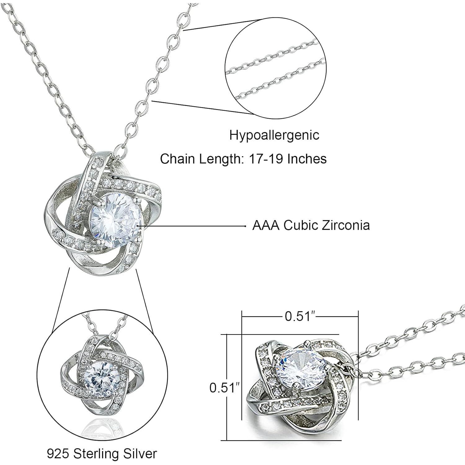 AnotherKiss Generations Necklace for Great Grandmother Gifts, Sterling Silver Necklace Grandma Mom Daughter Granddaughter, Mothers Day Jewelry Birthday Gift Ideas