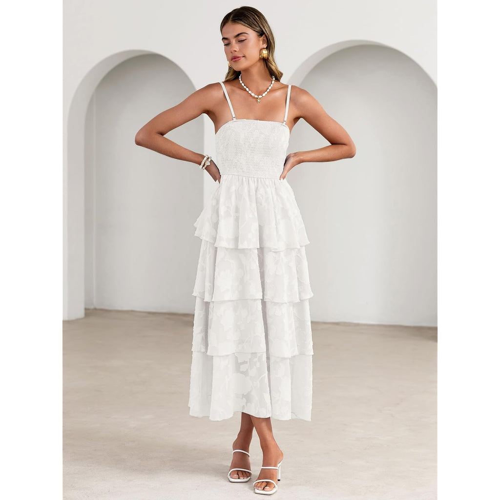 Simplee Womens Summer Strapless Maxi Dress 2026 Boho Floral Off Shoulder Wedding Guest Dresses Tiered Beach Long Sundress