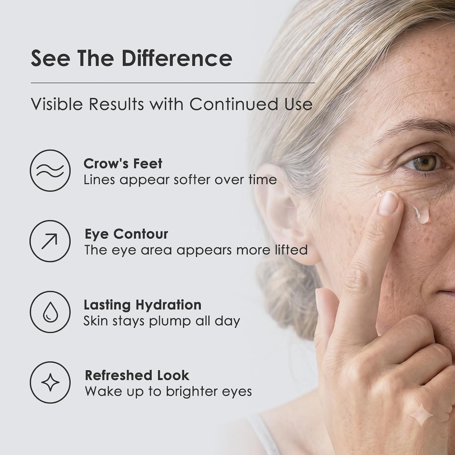 Biochem Cyclopeptide-5 Anti-Aging Eye Contour Mini Ampoule – Firming & Hydrating Serum With Hyaluronic Acid, Under-Eye Treatment, Reduces Bags, Fine Lines & Crow’S Feet – 0.34 Fl. Oz /10 Ml