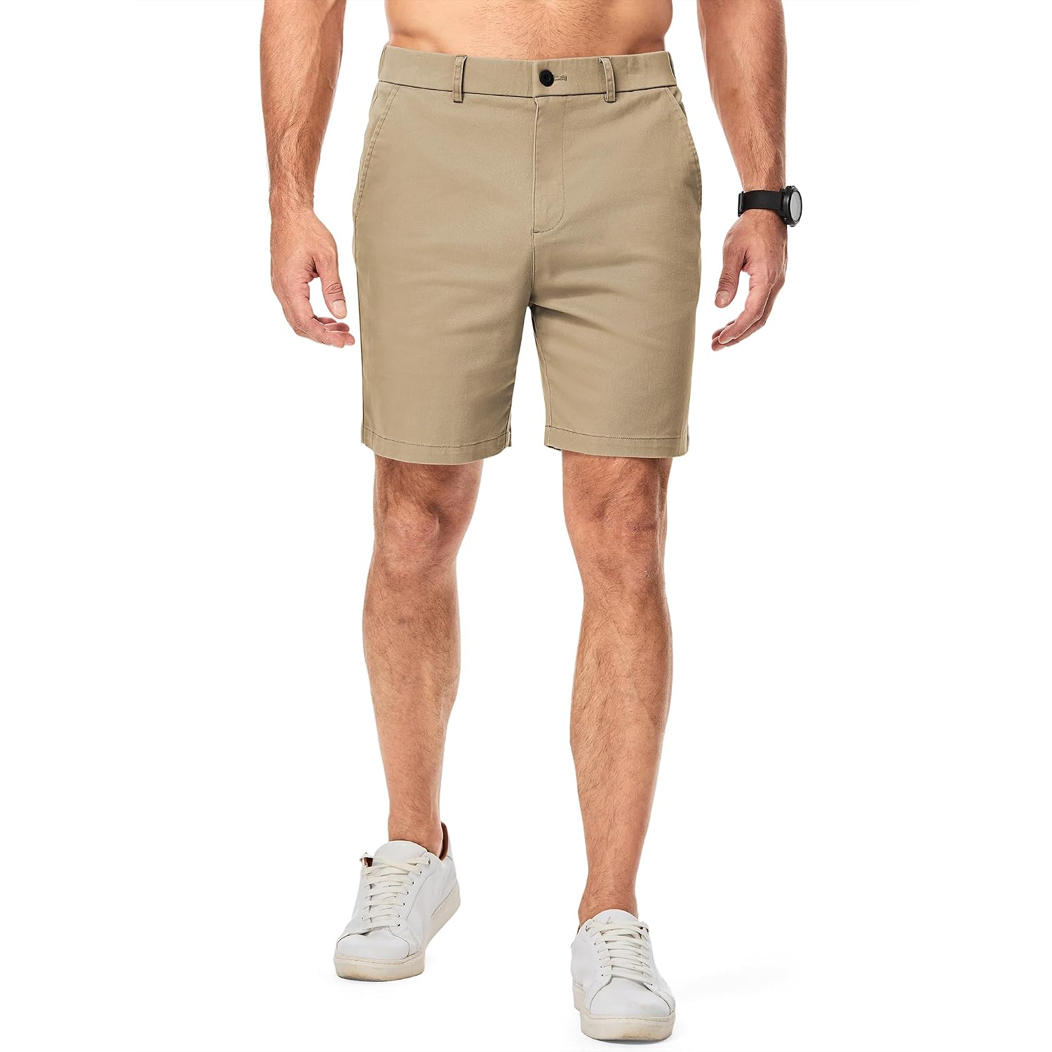 Dokotoo Men Men'S Classic-Fit 7" Chino Short Summer Stretch Waist Cotton Twill Casual Dress Shorts With Pockets