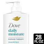 Dove Damage Therapy Shampoo Daily Moisture For Dry Hair With Bio-Protein Care Technology And Hyaluronic Serum 28 Fl Oz