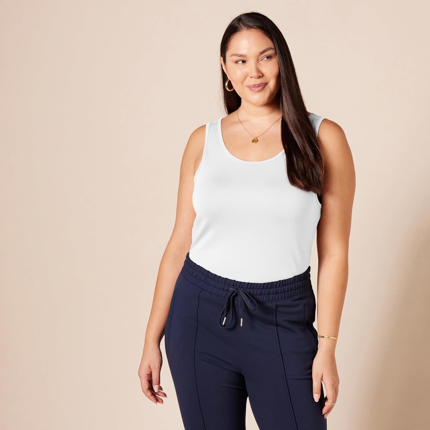 Women's Slim-Fit Scoop Neck Tank Top, Pack of 2