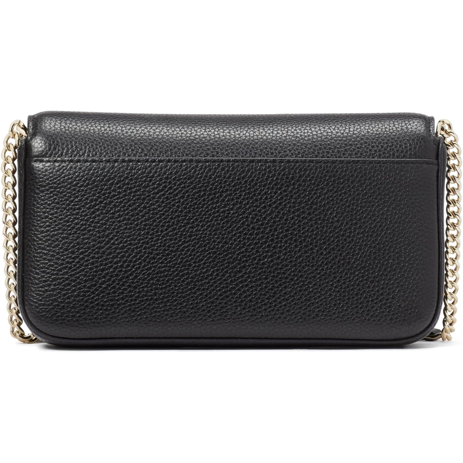Kate Spade New York Ava Pebbled Leather Flap Chain Wallet, Black