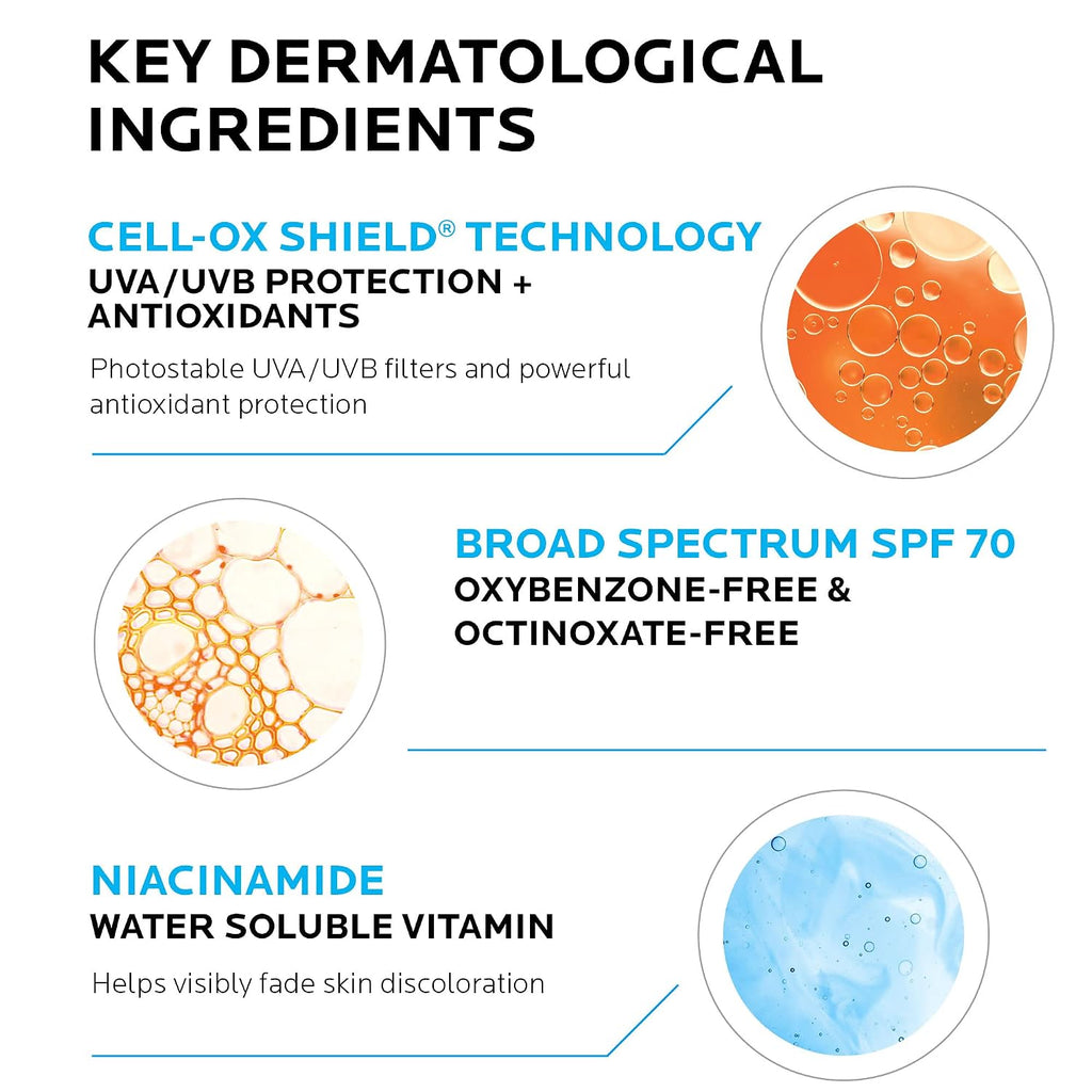La Roche-Posay Anthelios Uv Correct Sunscreen Moisturizer Spf 70, Daily Anti-Aging Face Moisturizer With Niacinamide To Even Skin Tone & Fine Lines, Sun Protection For Sensitive Skin