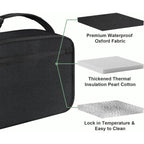 Kids Lunch Box For Boys Girls Lunch Bag Insulated Durable Lunchbox Children Lunch Tote Bag For School Black