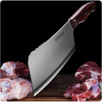Professional Meat Cleaver Knife, 7 Inch Butcher Knife, Heavy Duty Bone Chopper, Ultra Sharp High Carbon Steel Blade, Ergonomic Non-Slip Handle for Bone Cutting, Vegetable Chopping, Restaurant, Kitchen