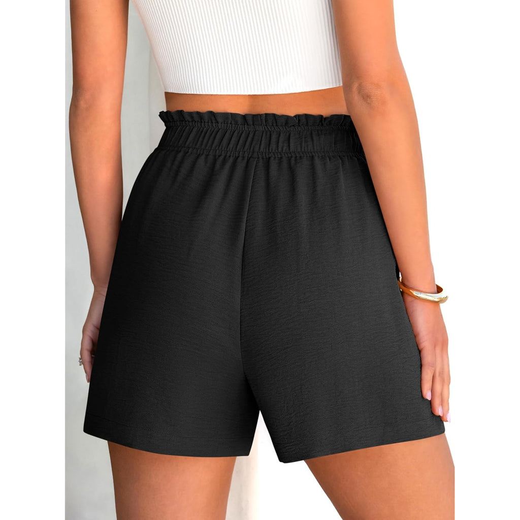 Shorts for Women,Dressy Casual Elastic High Waisted,Comfy Lightweight Airy,Summer Shorts for Beach,Travel & Vacation