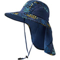 Bassdash Upf 50+ Unisex Water Resistant Wide Brim Sun Hat With Large Neck Flap Ponytail Fishing Hat For Men Women