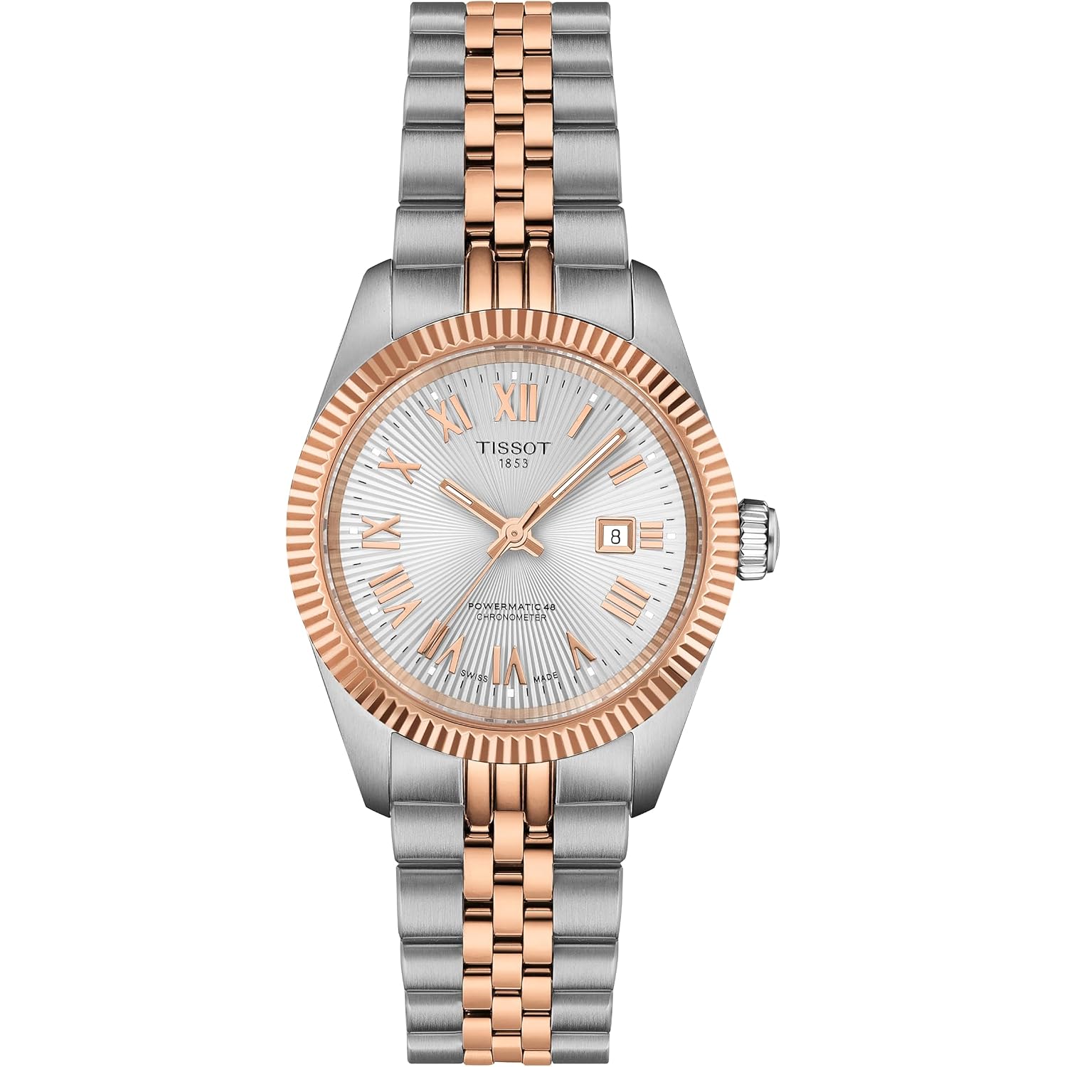 Tissot Ballade Powermatic 48 Cosc 30Mm, Swiss Automatic Watch For Women, Stainless Steel Case, Silver Dial, T1562082203300