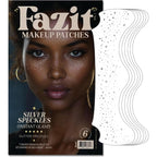 Fazit Silver Speckles - Glitter Freckle Makeup Patches - Shimmering Faux Freckles & Body Glitter - Waterproof, Long-Lasting Instant Glamour For Festivals & Parties - 6 Temporary Patches Per Pack