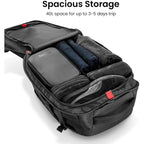 Tomtoc 28/40L Travel Backpack, Tsa Carry On/Personal Item Bag Flight Approved, Water-Resistant Carry On Luggage, Pfas Free
