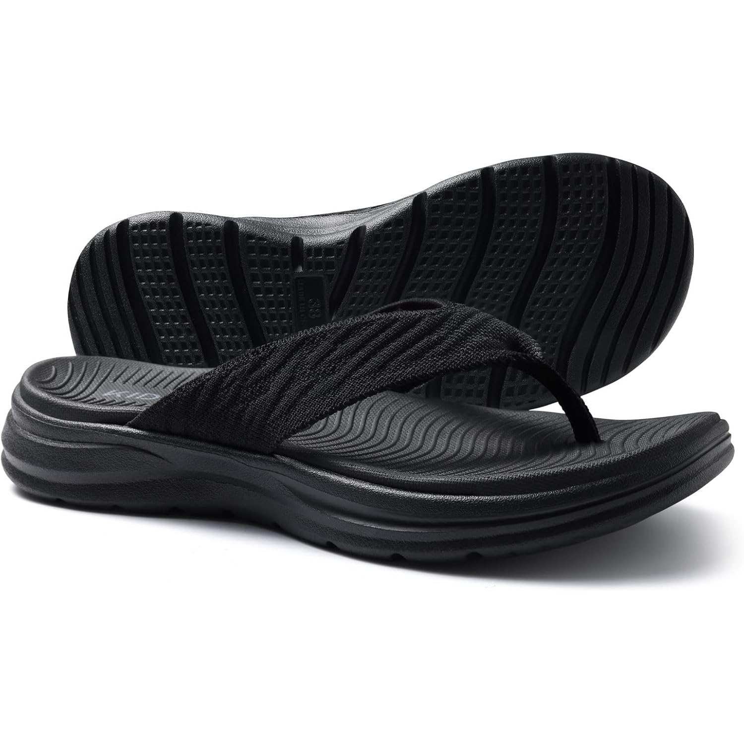 Kidmi Women'S Arch Support Flip Flops With Soft Cushion Comfortable Summer Beach Slip On Walking Thong Sandals