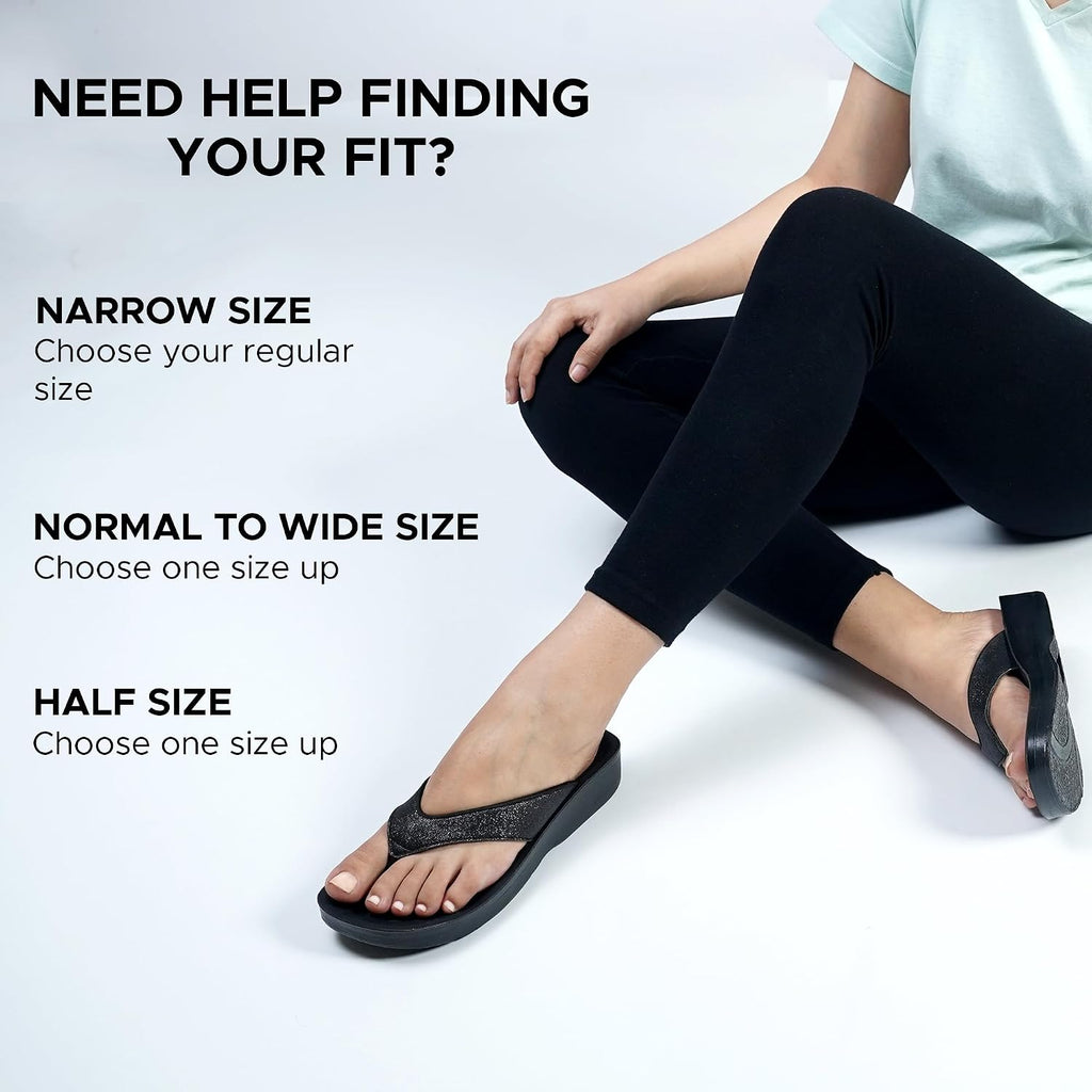 Aerothotic Comfy Arch Support Flip Flops For Women Orthopedic Slip On Sandals