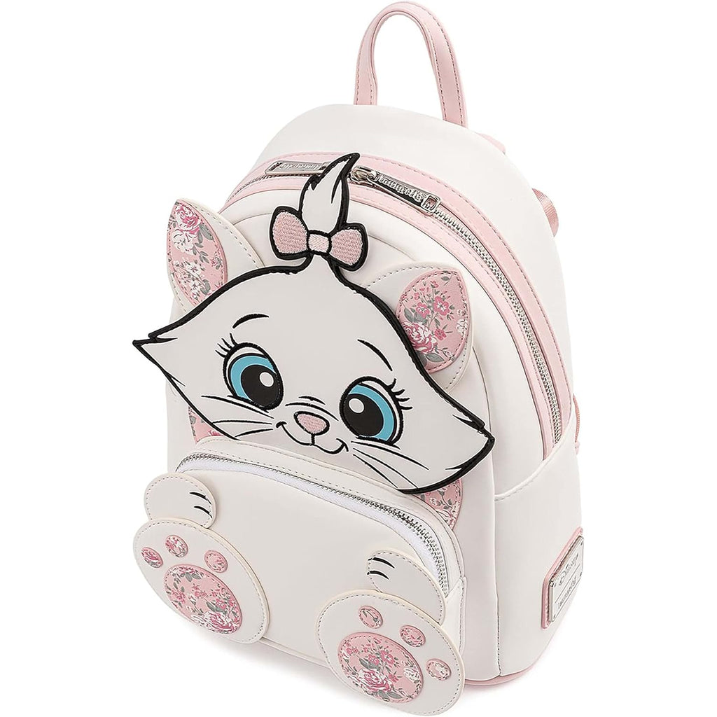 Loungefly Disney Marie Floral Footsy Womens Double Strap Shoulder Bag Purse