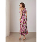 Grace Karin Womens Summer One Shoulder Sleeveless Dresses Floral Flowy Ruffle High Low Wedding Guest Maxi Sundresses