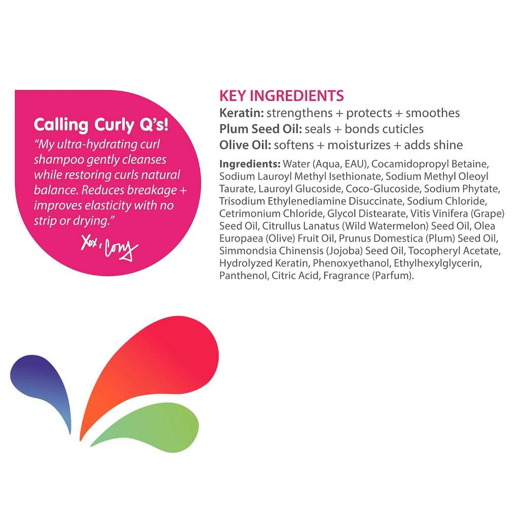 Socozy Curl Shampoo | For Kids Hair | Ultra-Hydrating Cleanser | No Parabens, Sulfates, Synthetic Colors Or Dyes, Sweet-Crème, 10.5 Fl Oz