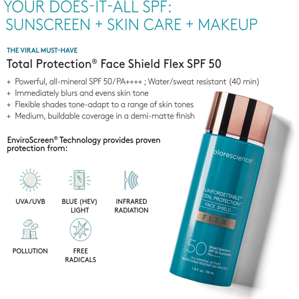 Flex Tinted Mineral Sunscreen Spf 50, Tone-Adapting Buildable Coverage With Zinc Oxide