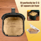 7.5 Inch Air Fryer Parchment Paper Liners Square,150 Pcs Non-Stick &Oil-Proof Air Fryer Liners Disposable For 2-5 Qt Frying,Baking,Roast | Less Mess,Air Fryer Pparchment Paper Liners,Frying,Baking ,Roast